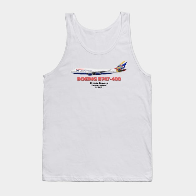 Boeing B747-400 - British Airways "Colum / Ireland" (Art Print) Tank Top by TheArtofFlying